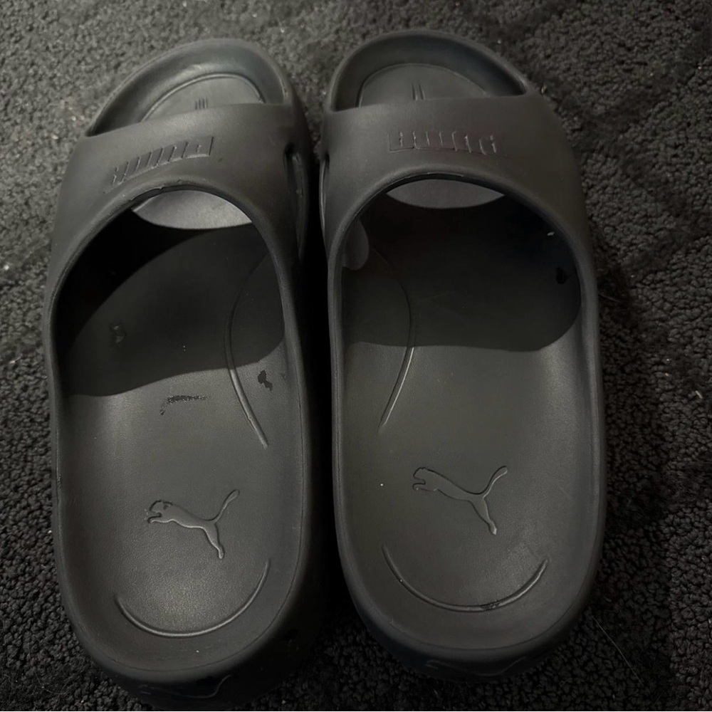 Puma Dark Gray Slide Sandals